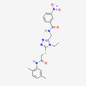 N-{[5-({2-[(2,5-dimethylphenyl)amino]-2-oxoethyl}thio)-4-ethyl-4H-1,2,4-triazol-3-yl]methyl}-3-nitrobenzamide