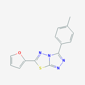 molecular formula C14H10N4OS B487128 6-(2-Furyl)-3-(4-methylphenyl)[1,2,4]triazolo[3,4-b][1,3,4]thiadiazole CAS No. 573973-89-4