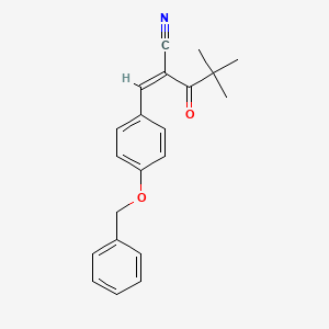 3-[4-(benzyloxy)phenyl]-2-(2,2-dimethylpropanoyl)acrylonitrile