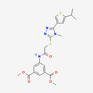 dimethyl 5-[({[5-(5-isopropyl-3-thienyl)-4-methyl-4H-1,2,4-triazol-3-yl]thio}acetyl)amino]isophthalate