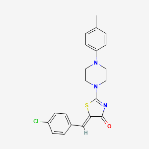 molecular formula C21H20ClN3OS B4871303 5-(4-chlorobenzylidene)-2-[4-(4-methylphenyl)-1-piperazinyl]-1,3-thiazol-4(5H)-one 