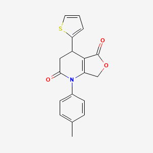 1-(4-methylphenyl)-4-(2-thienyl)-4,7-dihydrofuro[3,4-b]pyridine-2,5(1H,3H)-dione