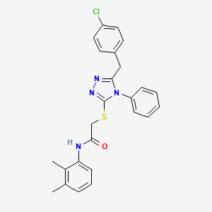 molecular formula C25H23ClN4OS B4871310 2-{[5-(4-chlorobenzyl)-4-phenyl-4H-1,2,4-triazol-3-yl]thio}-N-(2,3-dimethylphenyl)acetamide 