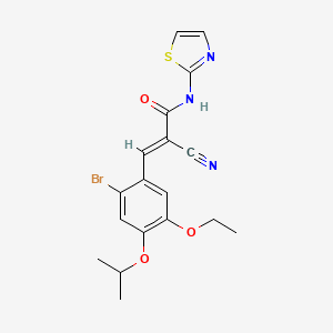 3-(2-bromo-5-ethoxy-4-isopropoxyphenyl)-2-cyano-N-1,3-thiazol-2-ylacrylamide