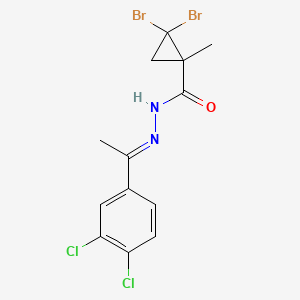 2,2-dibromo-N'-[1-(3,4-dichlorophenyl)ethylidene]-1-methylcyclopropanecarbohydrazide