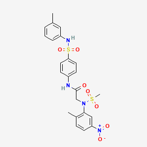 N~2~-(2-methyl-5-nitrophenyl)-N~1~-(4-{[(3-methylphenyl)amino]sulfonyl}phenyl)-N~2~-(methylsulfonyl)glycinamide