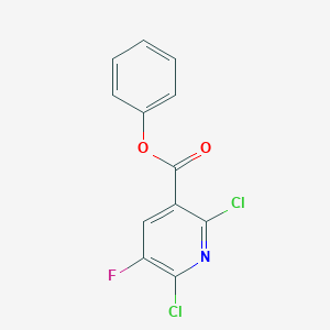 molecular formula C12H6Cl2FNO2 B487140 Phenyl 2,6-dichloro-5-fluoronicotinate CAS No. 680217-90-7