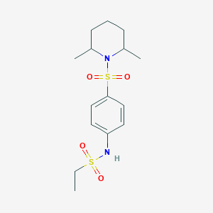 N-{4-[(2,6-dimethyl-1-piperidinyl)sulfonyl]phenyl}ethanesulfonamide