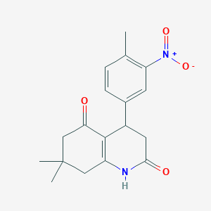 7,7-DIMETHYL-4-(4-METHYL-3-NITROPHENYL)-1,2,3,4,5,6,7,8-OCTAHYDROQUINOLINE-2,5-DIONE