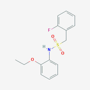 molecular formula C15H16FNO3S B4871431 N-(2-ethoxyphenyl)-1-(2-fluorophenyl)methanesulfonamide 