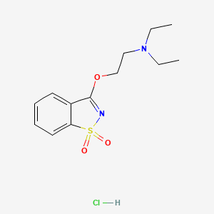 {2-[(1,1-dioxido-1,2-benzisothiazol-3-yl)oxy]ethyl}diethylamine hydrochloride