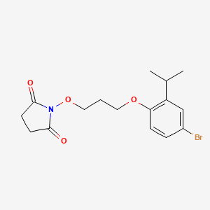 molecular formula C16H20BrNO4 B4871469 1-[3-(4-Bromo-2-propan-2-ylphenoxy)propoxy]pyrrolidine-2,5-dione 