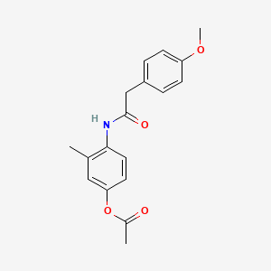 4-{[(4-methoxyphenyl)acetyl]amino}-3-methylphenyl acetate