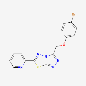 3-[(4-bromophenoxy)methyl]-6-(2-pyridinyl)[1,2,4]triazolo[3,4-b][1,3,4]thiadiazole