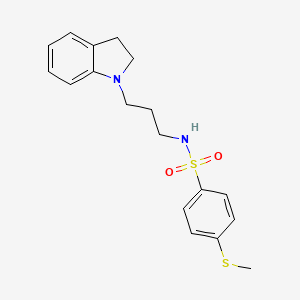 N-[3-(2,3-dihydro-1H-indol-1-yl)propyl]-4-(methylthio)benzenesulfonamide