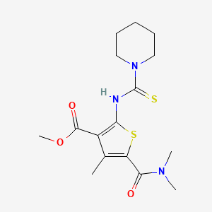 methyl 5-[(dimethylamino)carbonyl]-4-methyl-2-[(1-piperidinylcarbonothioyl)amino]-3-thiophenecarboxylate