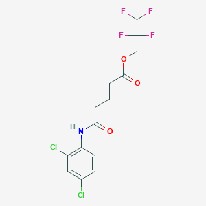 molecular formula C14H13Cl2F4NO3 B4871618 2,2,3,3-tetrafluoropropyl 5-[(2,4-dichlorophenyl)amino]-5-oxopentanoate 