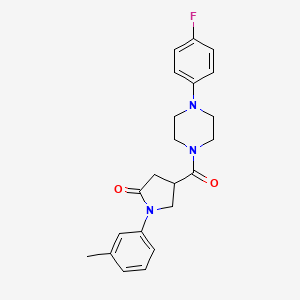 4-{[4-(4-fluorophenyl)-1-piperazinyl]carbonyl}-1-(3-methylphenyl)-2-pyrrolidinone