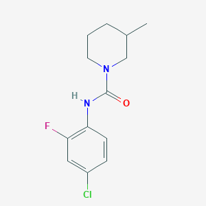 molecular formula C13H16ClFN2O B4871664 N-(4-chloro-2-fluorophenyl)-3-methyl-1-piperidinecarboxamide 