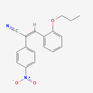 2-(4-nitrophenyl)-3-(2-propoxyphenyl)acrylonitrile