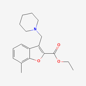 ethyl 7-methyl-3-(1-piperidinylmethyl)-1-benzofuran-2-carboxylate