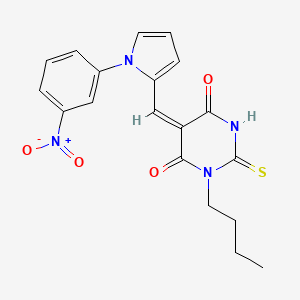 1-butyl-5-{[1-(3-nitrophenyl)-1H-pyrrol-2-yl]methylene}-2-thioxodihydro-4,6(1H,5H)-pyrimidinedione