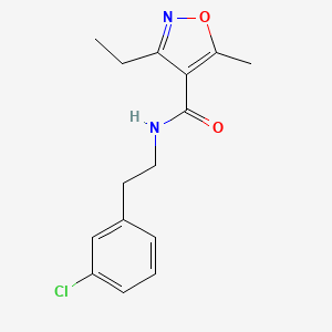 N-[2-(3-chlorophenyl)ethyl]-3-ethyl-5-methyl-4-isoxazolecarboxamide