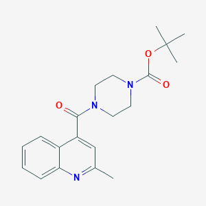 molecular formula C20H25N3O3 B4871749 tert-butyl 4-[(2-methyl-4-quinolinyl)carbonyl]-1-piperazinecarboxylate 