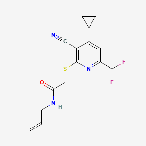 N-allyl-2-{[3-cyano-4-cyclopropyl-6-(difluoromethyl)-2-pyridinyl]thio}acetamide