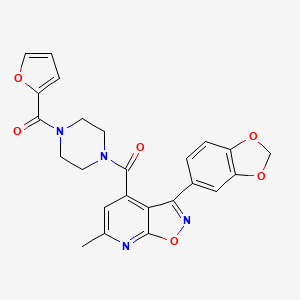 3-(1,3-benzodioxol-5-yl)-4-{[4-(2-furoyl)-1-piperazinyl]carbonyl}-6-methylisoxazolo[5,4-b]pyridine