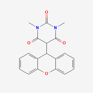 molecular formula C19H16N2O4 B4871802 1,3-dimethyl-5-(9H-xanthen-9-yl)-2,4,6(1H,3H,5H)-pyrimidinetrione 