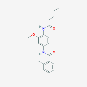 N-[3-methoxy-4-(pentanoylamino)phenyl]-2,4-dimethylbenzamide