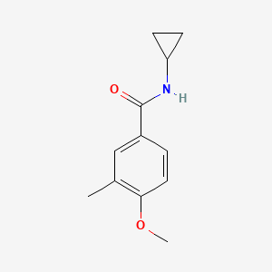 molecular formula C12H15NO2 B4871819 N-cyclopropyl-4-methoxy-3-methylbenzamide 