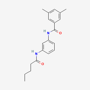 molecular formula C20H24N2O2 B4871827 3,5-dimethyl-N-[3-(pentanoylamino)phenyl]benzamide 