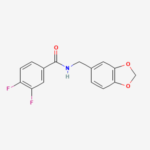 molecular formula C15H11F2NO3 B4871835 N-(1,3-benzodioxol-5-ylmethyl)-3,4-difluorobenzamide 