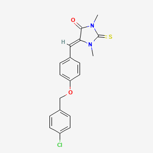 5-{4-[(4-chlorobenzyl)oxy]benzylidene}-1,3-dimethyl-2-thioxo-4-imidazolidinone