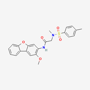 molecular formula C23H22N2O5S B4871862 N~1~-(2-methoxydibenzo[b,d]furan-3-yl)-N~2~-methyl-N~2~-[(4-methylphenyl)sulfonyl]glycinamide 