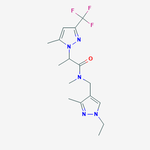 N-[(1-ethyl-3-methyl-1H-pyrazol-4-yl)methyl]-N-methyl-2-[5-methyl-3-(trifluoromethyl)-1H-pyrazol-1-yl]propanamide