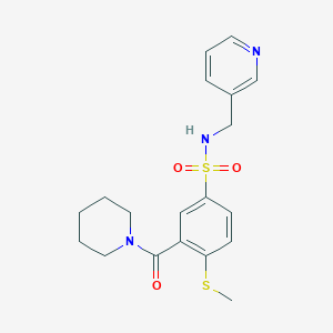 4-(methylthio)-3-(1-piperidinylcarbonyl)-N-(3-pyridinylmethyl)benzenesulfonamide