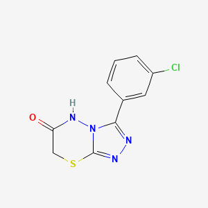 molecular formula C10H7ClN4OS B4871910 3-(3-chlorophenyl)-5H-[1,2,4]triazolo[3,4-b][1,3,4]thiadiazin-6(7H)-one 