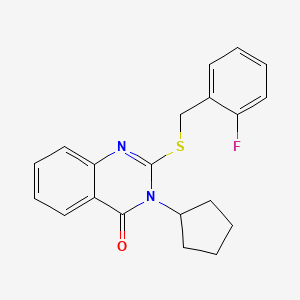 3-cyclopentyl-2-[(2-fluorobenzyl)thio]-4(3H)-quinazolinone