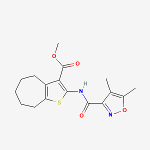 methyl 2-{[(4,5-dimethyl-3-isoxazolyl)carbonyl]amino}-5,6,7,8-tetrahydro-4H-cyclohepta[b]thiophene-3-carboxylate