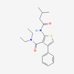 N,N-diethyl-2-[(3-methylbutanoyl)amino]-4-phenyl-3-thiophenecarboxamide