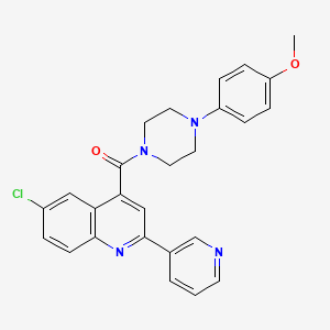 6-chloro-4-{[4-(4-methoxyphenyl)-1-piperazinyl]carbonyl}-2-(3-pyridinyl)quinoline