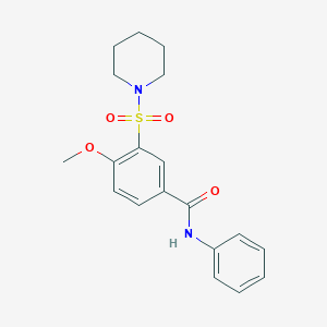 4-methoxy-N-phenyl-3-(piperidin-1-ylsulfonyl)benzamide