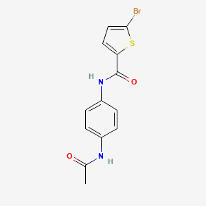 molecular formula C13H11BrN2O2S B4872044 N-[4-(acetylamino)phenyl]-5-bromo-2-thiophenecarboxamide 