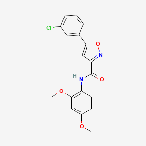 5-(3-chlorophenyl)-N-(2,4-dimethoxyphenyl)-3-isoxazolecarboxamide