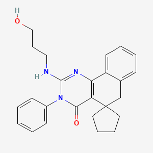 2-[(3-hydroxypropyl)amino]-3-phenyl-3H-spiro[benzo[h]quinazoline-5,1'-cyclopentan]-4(6H)-one