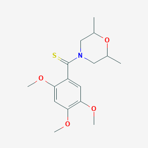 molecular formula C16H23NO4S B4872080 2,6-dimethyl-4-[(2,4,5-trimethoxyphenyl)carbonothioyl]morpholine 