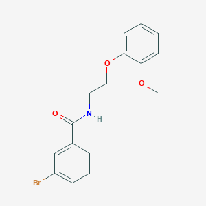 molecular formula C16H16BrNO3 B4872091 3-bromo-N-[2-(2-methoxyphenoxy)ethyl]benzamide 